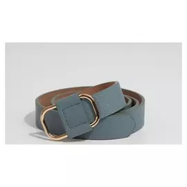 Ремень женский, матовый, пряжка золото, без прокола, цвет серый