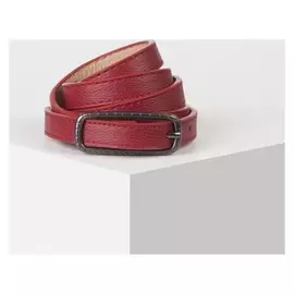 Ремень женский, ширина - 1,4 см, пряжка металл, цвет бордовый