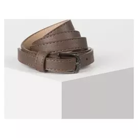 Ремень женский, ширина - 1,4 см, пряжка металл, цвет коричневый