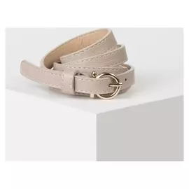 Ремень женский, ширина - 1,4 см, пряжка металл, цвет светло-коричневый