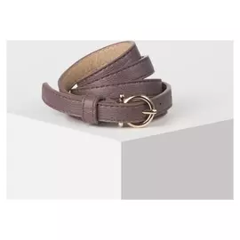 Ремень женский, ширина - 1,4 см, пряжка металл, цвет тёмно-сиреневый