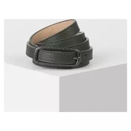 Ремень женский, ширина - 1,4 см, пряжка металл, цвет тёмно-зелёный