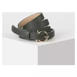 Ремень женский, ширина - 1,4 см, пряжка металл, цвет тёмно-зелёный