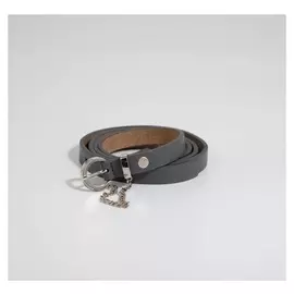 Ремень женский, ширина 1,4 см, винт, пряжка металл, цвет серый