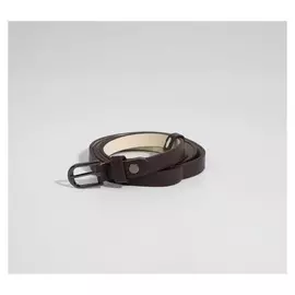 Ремень женский, ширина 1,4 см, винт, пряжка тёмный металл, цвет кофе