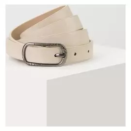 Ремень женский, ширина 1,8 см, гладкий, пряжка металл, цвет бежевый