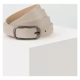 Ремень женский, ширина 1,8 см, гладкий, пряжка металл, цвет серый