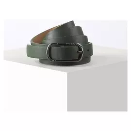 Ремень женский, ширина 1,8 см, гладкий, пряжка металл, цвет зелёный