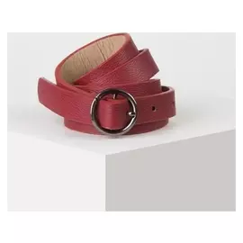 Ремень женский, ширина - 1 см, пряжка металл, цвет бордовый