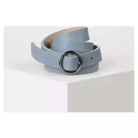 Ремень женский, ширина - 1 см, пряжка металл, цвет голубой