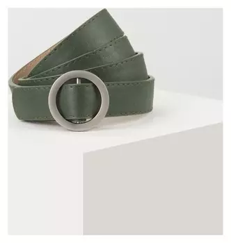 Ремень женский, ширина 2,3 см, гладкий, пряжка металл, цвет зелёный