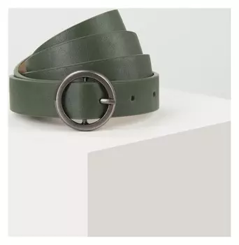 Ремень женский, ширина 2,3 см, гладкий, пряжка металл, цвет зелёный