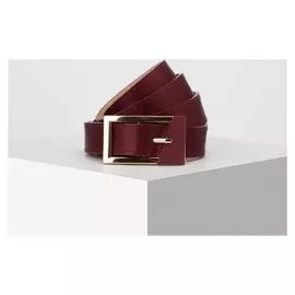Ремень женский, ширина 2,3 см, гладкий, винт, пряжка металл, цвет бордовый