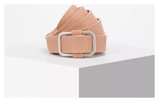 Ремень женский, ширина 2,3 см, гладкий, затяжка, цвет светло-коричневый