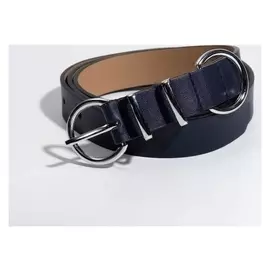 Ремень женский, ширина 2,5 см, пряжка металл, цвет синий