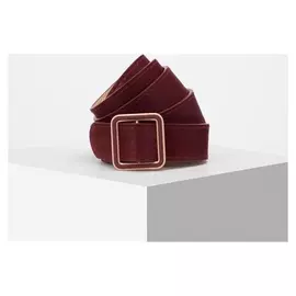 Ремень женский, ширина 2,8 см, гладкий, затяжка, цвет бордовый