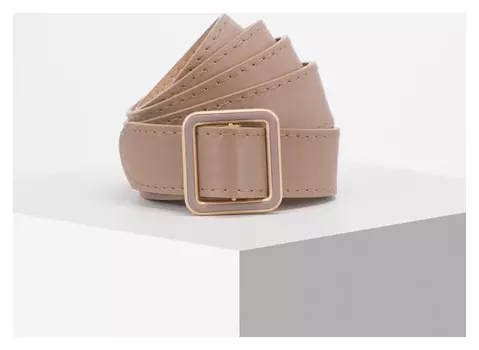 Ремень женский, ширина 2,8 см, гладкий, затяжка, цвет светло-серый