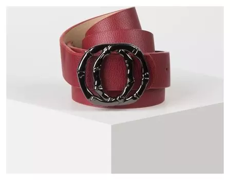 Ремень женский, ширина - 2,8 см, пряжка металл, цвет бордовый