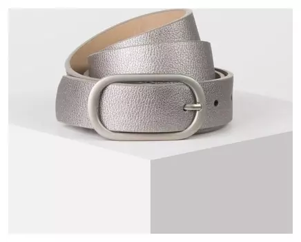 Ремень женский, ширина - 2,8 см, пряжка металл, цвет бронзовый