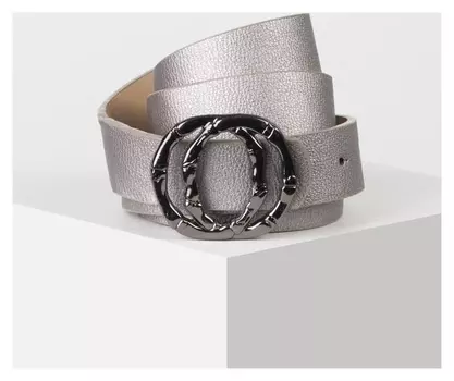 Ремень женский, ширина - 2,8 см, пряжка металл, цвет бронзовый