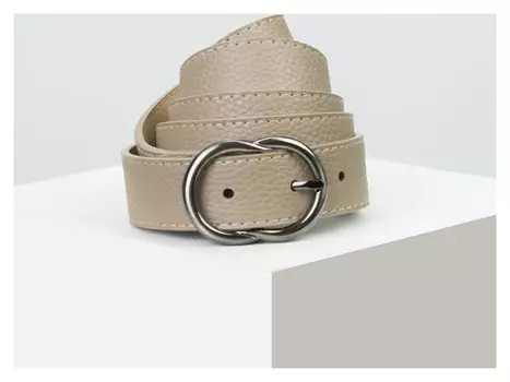 Ремень женский, ширина - 2,8 см, пряжка металл, цвет светло-коричневый