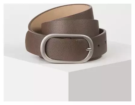 Ремень женский, ширина - 2,8 см, пряжка металл, цвет тёмно-коричневый