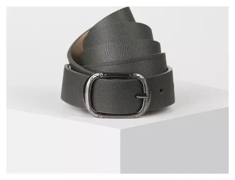 Ремень женский, ширина - 2,8 см, пряжка металл, цвет тёмно-зелёный