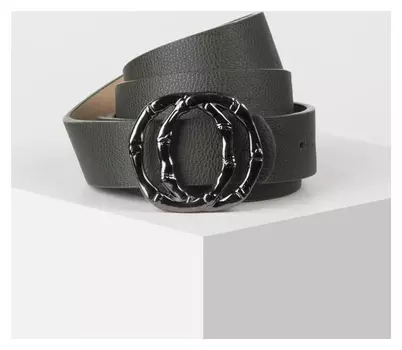 Ремень женский, ширина - 2,8 см, пряжка металл, цвет тёмно-зелёный