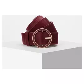 Ремень женский, ширина 2,8 см, винт, гладкий, пряжка металл, цвет бордовый