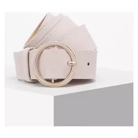 Ремень женский, ширина 2,8 см, винт, гладкий, пряжка металл, цвет кремовый