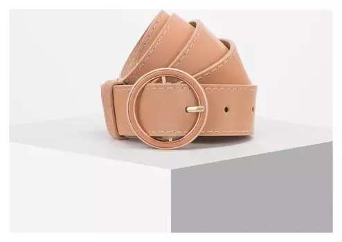 Ремень женский, ширина 2,8 см, винт, гладкий, пряжка металл, цвет светло-коричневый