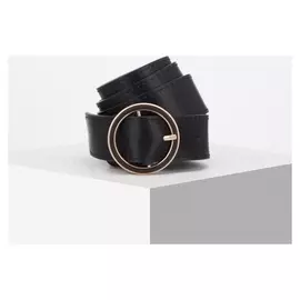 Ремень женский, ширина 2,8 см, винт, гладкий, пряжка металл, цвет тёмно-серый