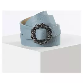 Ремень женский, ширина - 2 см, пряжка металл, цвет голубой