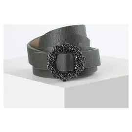 Ремень женский, ширина - 2 см, пряжка металл, цвет тёмно-зелёный