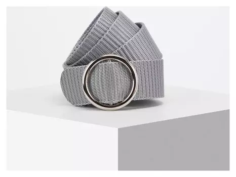 Ремень женский, ширина 3,2 см, пряжка металл, цвет серый