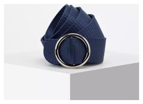 Ремень женский, ширина 3,2 см, пряжка металл, цвет синий