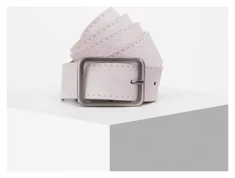 Ремень женский, ширина 3,2 см, винт, пряжка металл, цвет светло-серый