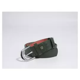 Ремень женский, ширина 3,3 см, винт, пряжка металл, цвет зелёный