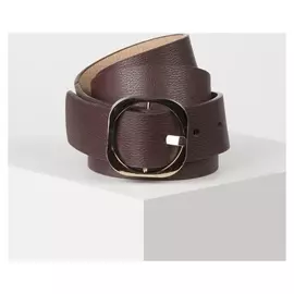 Ремень женский, ширина - 3,5 см, пряжка металл, цвет коричневый