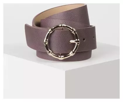 Ремень женский, ширина - 3,5 см, пряжка металл, цвет тёмно-сиреневый