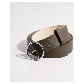 Ремень женский, ширина 3,5 см, винт, пряжка металл, цвет зелёный