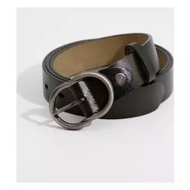 Ремень женский, ширина 3 см, винт, пряжка металл, цвет зелёный