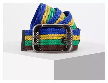 Ремень женский, ширина 4,2 см, пряжка металл, цвет разноцветный