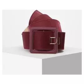 Ремень женский, ширина 4,8 см, гладкий, винт, цвет бордовый