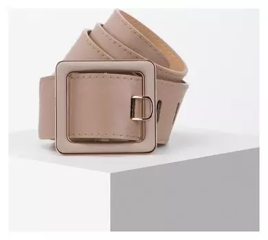 Ремень женский, ширина 4,8 см, гладкий, винт, цвет светло-серый