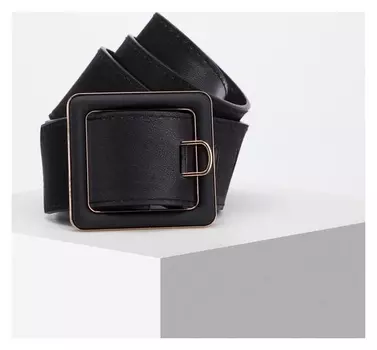 Ремень женский, ширина 4,8 см, гладкий, винт, цвет тёмно-серый