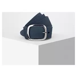 Ремень женский, ширина 4 см, винт, пряжка металл, цвет синий