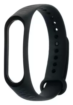 Ремешок для фитнес-браслета Mi Band 3/4 Luazon, ребристый, черный
