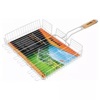 Решетка-гриль 300 х 400 х 65 мм, объемная, хромированная