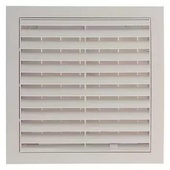 Решетка вентиляционная ERA 2020ррп, с жалюзи, 200х200 мм, пластик
